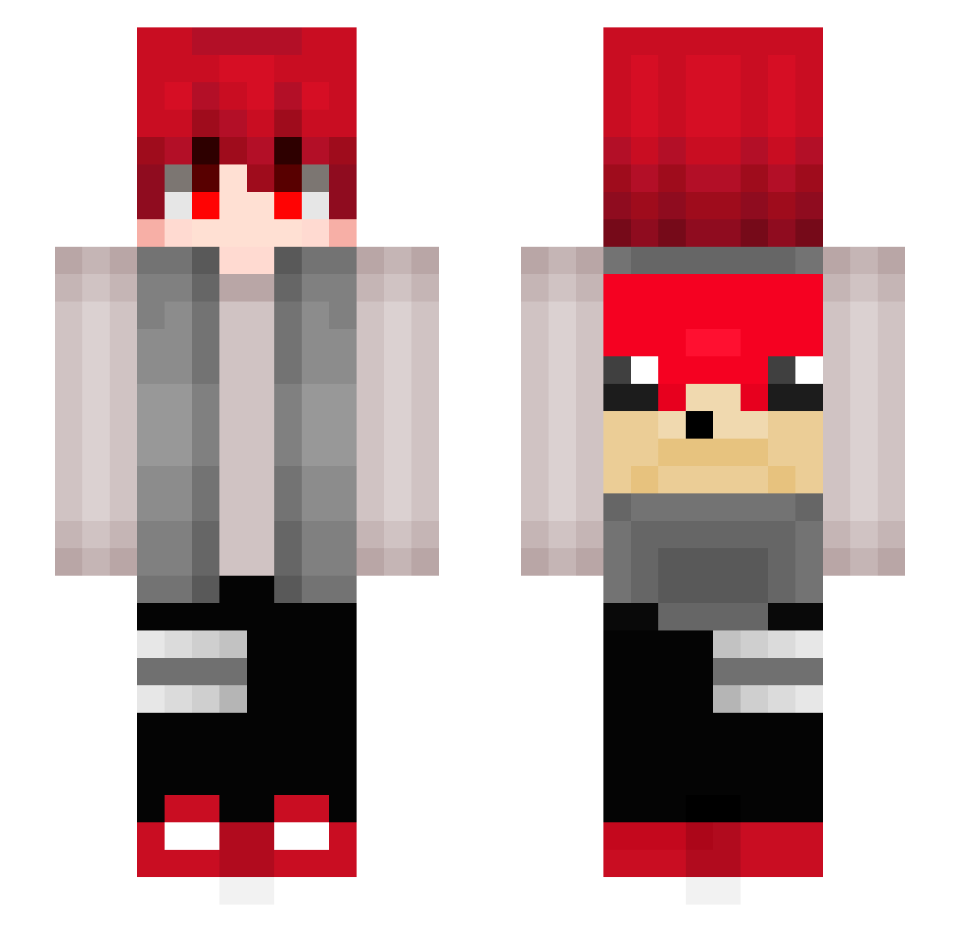 wuhaohandsome Minecraft skin, front and back view