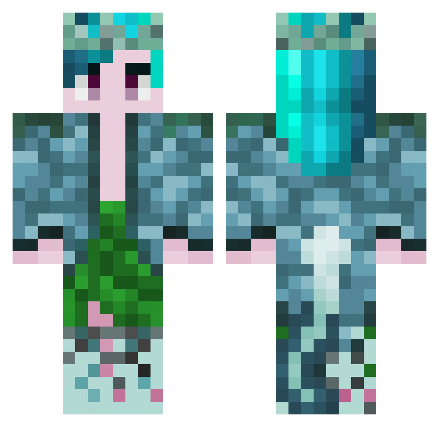 zackatk23 Minecraft skin, front and back view