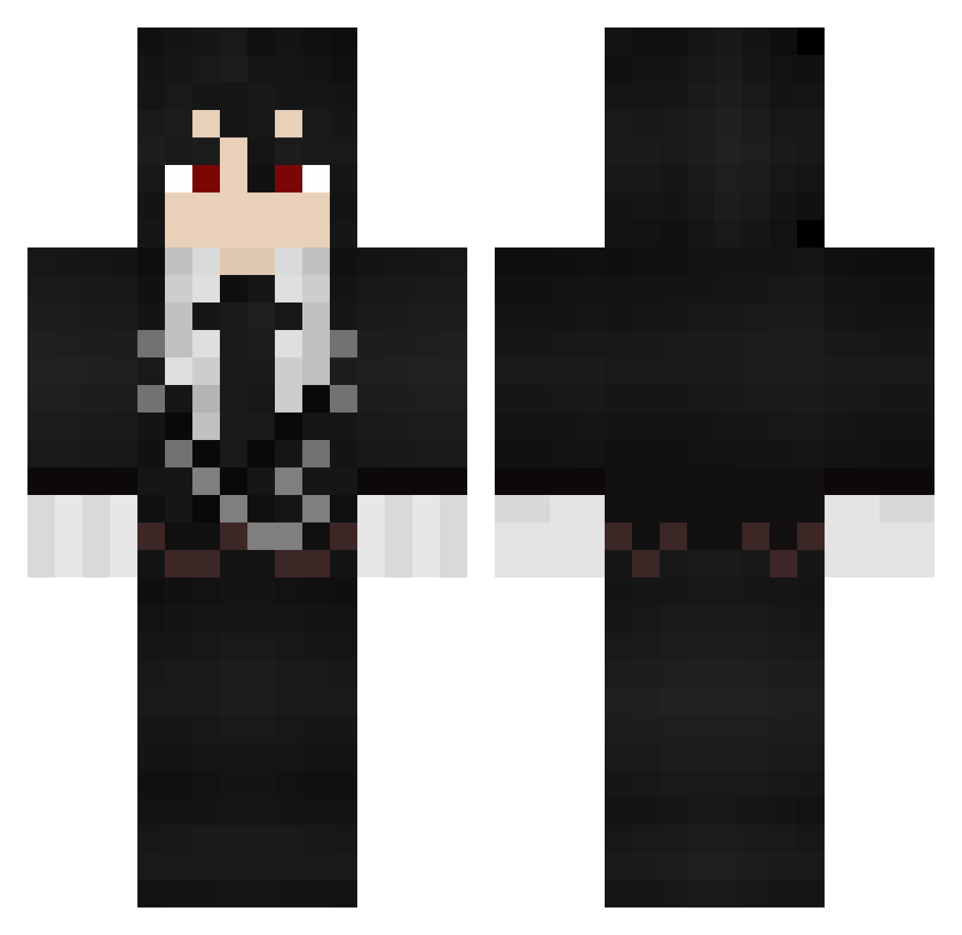 777NeXs Minecraft skin, front and back view