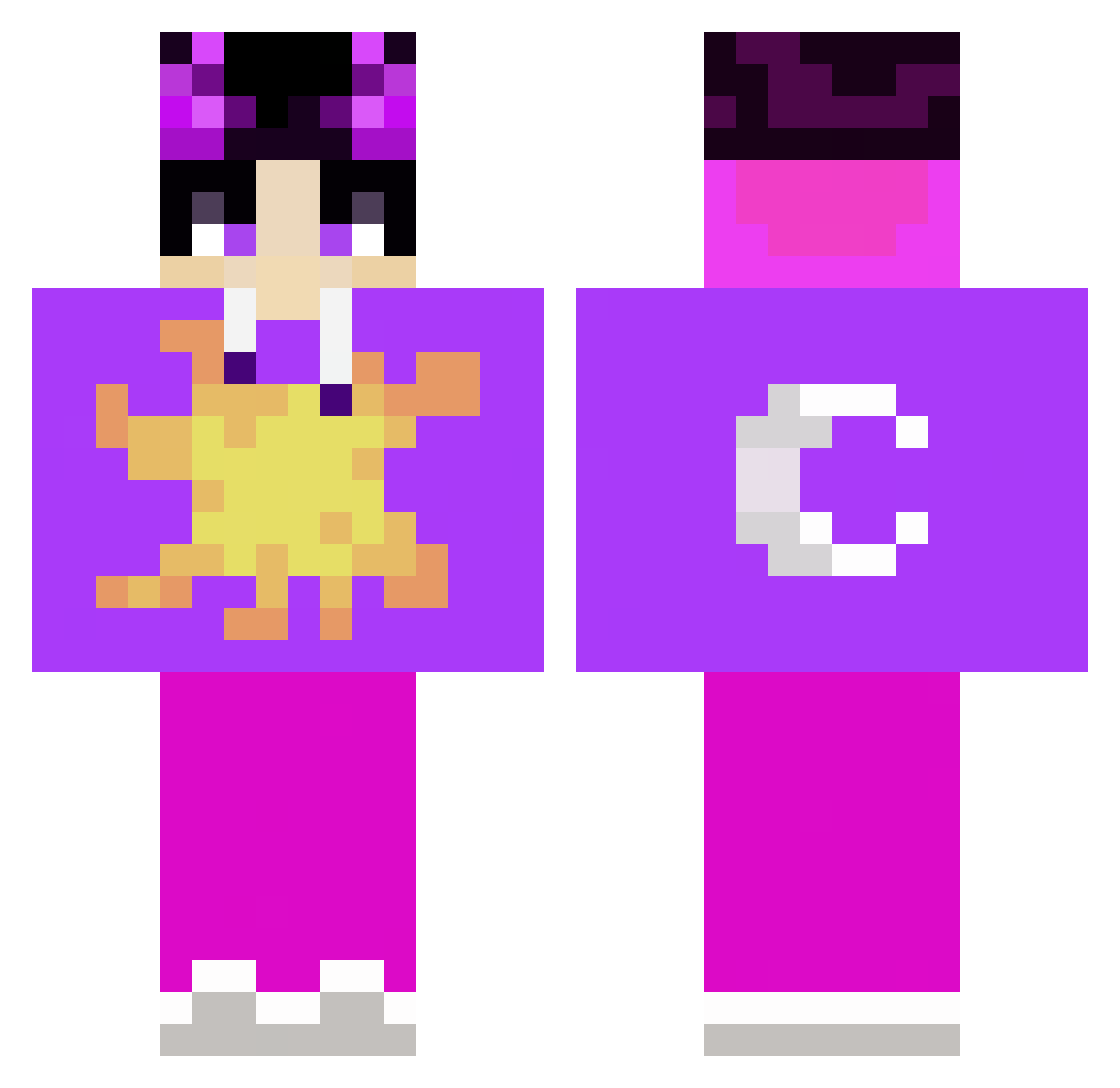 _TDemons Minecraft skin, front and back view