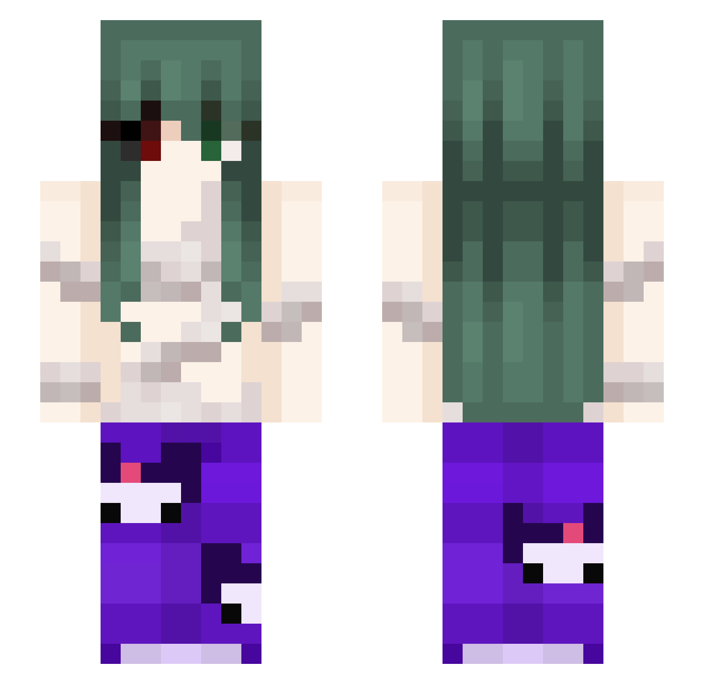 qstrqlw Minecraft skin, front and back view