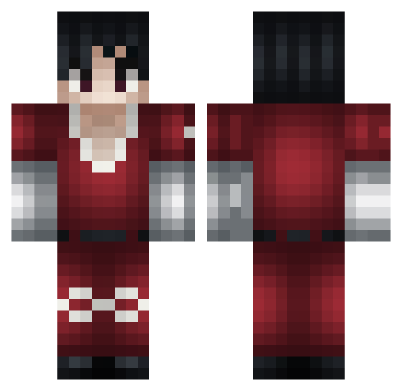 Richh0mieJuan Minecraft skin, front and back view