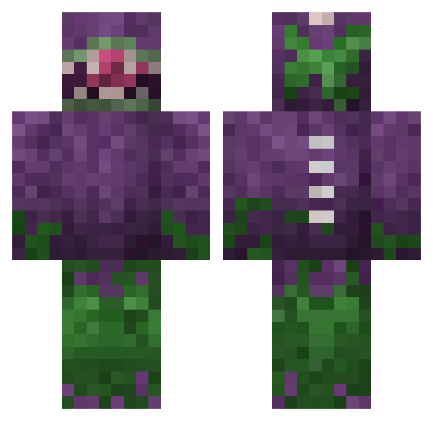 OmenOverseer Minecraft skin, front and back view
