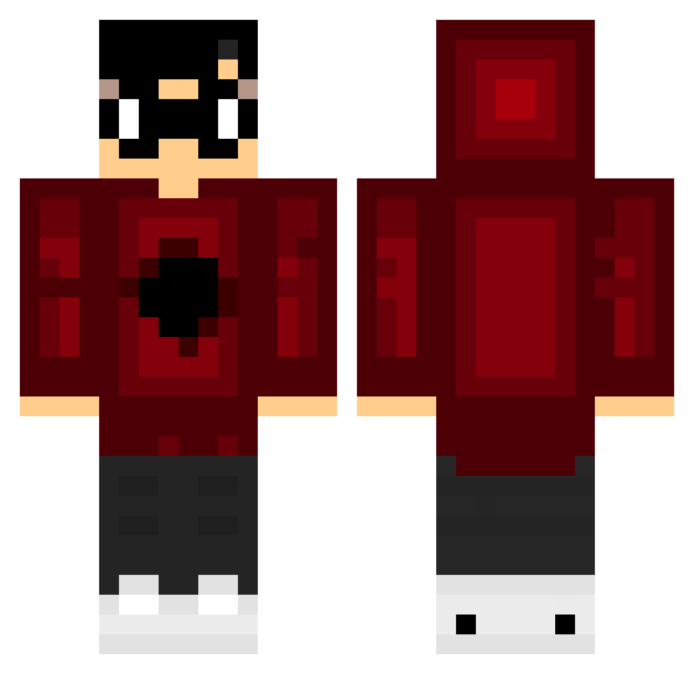 v1xkzzq Minecraft skin, front and back view