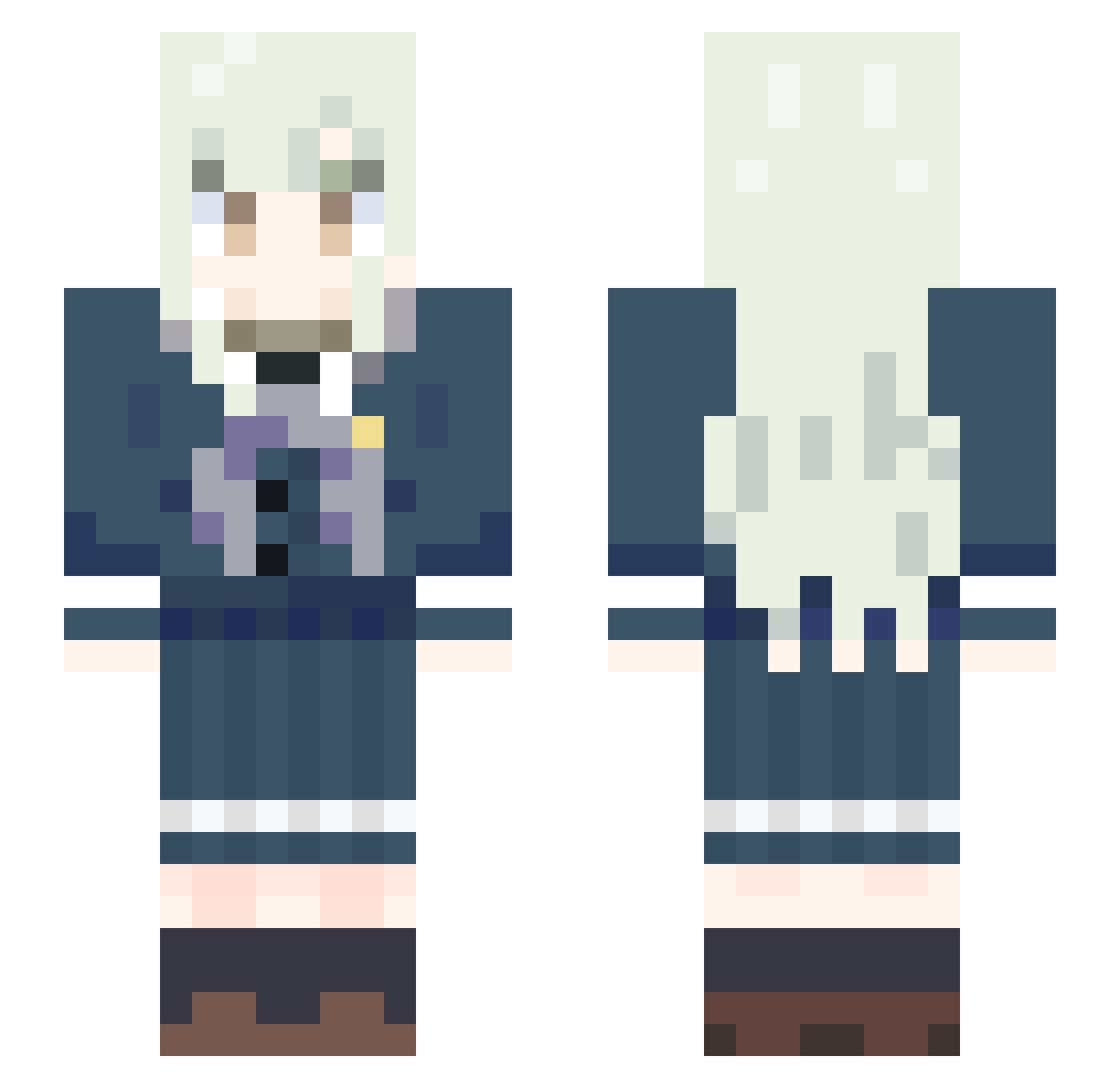 sakiidou Minecraft skin, front and back view