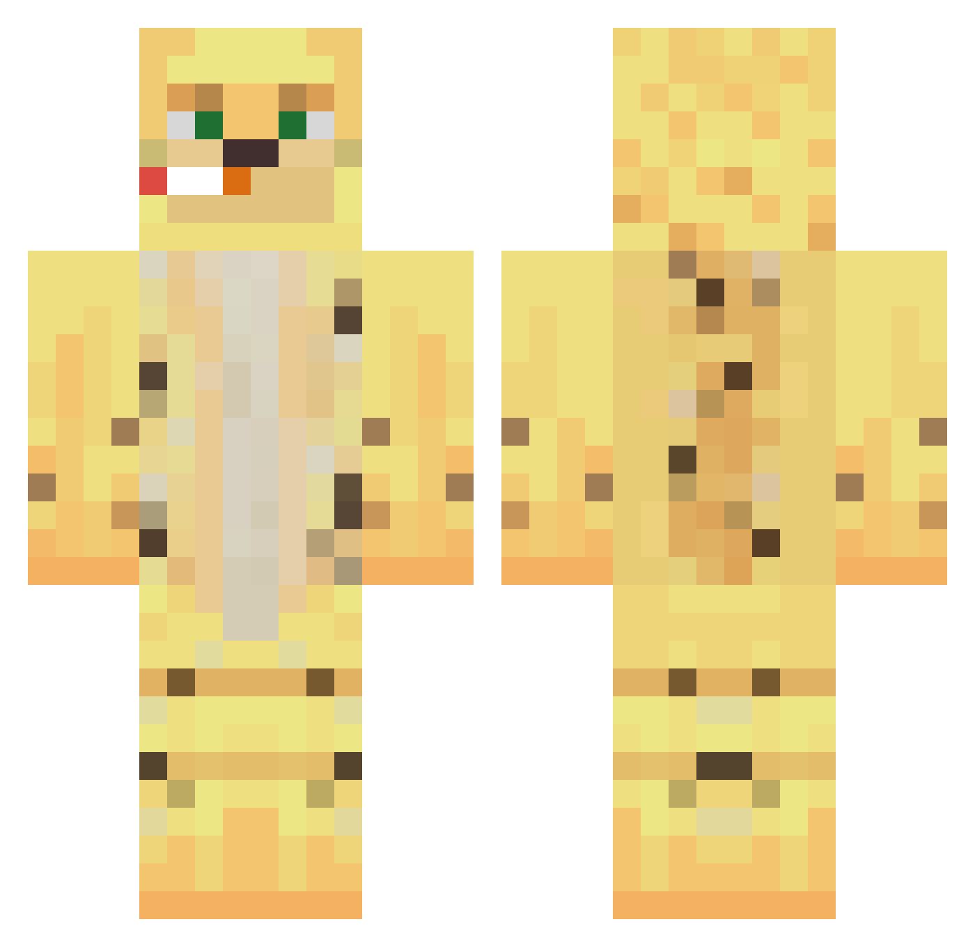 catwife2 Minecraft skin, front and back view