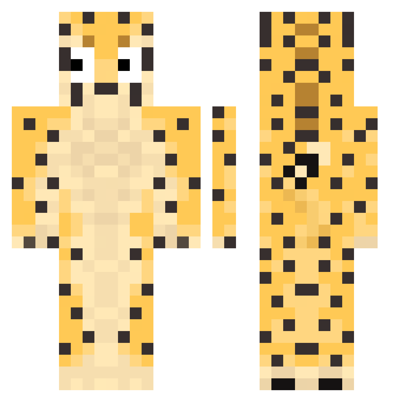 4zaai Minecraft skin, front and back view