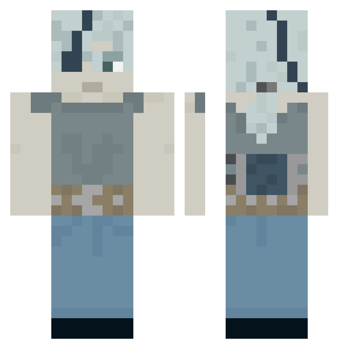 Xtxngj33zX Minecraft skin, front and back view