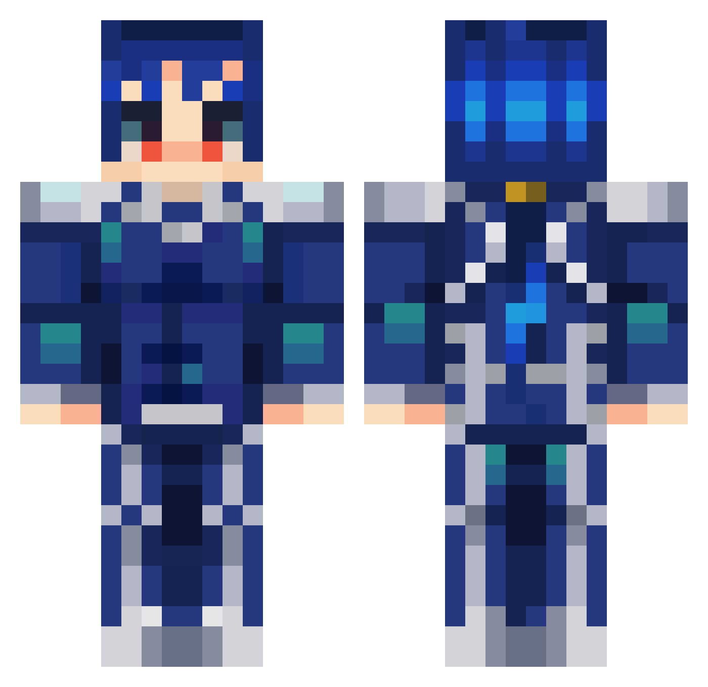 Mujtaba53 Minecraft skin, front and back view