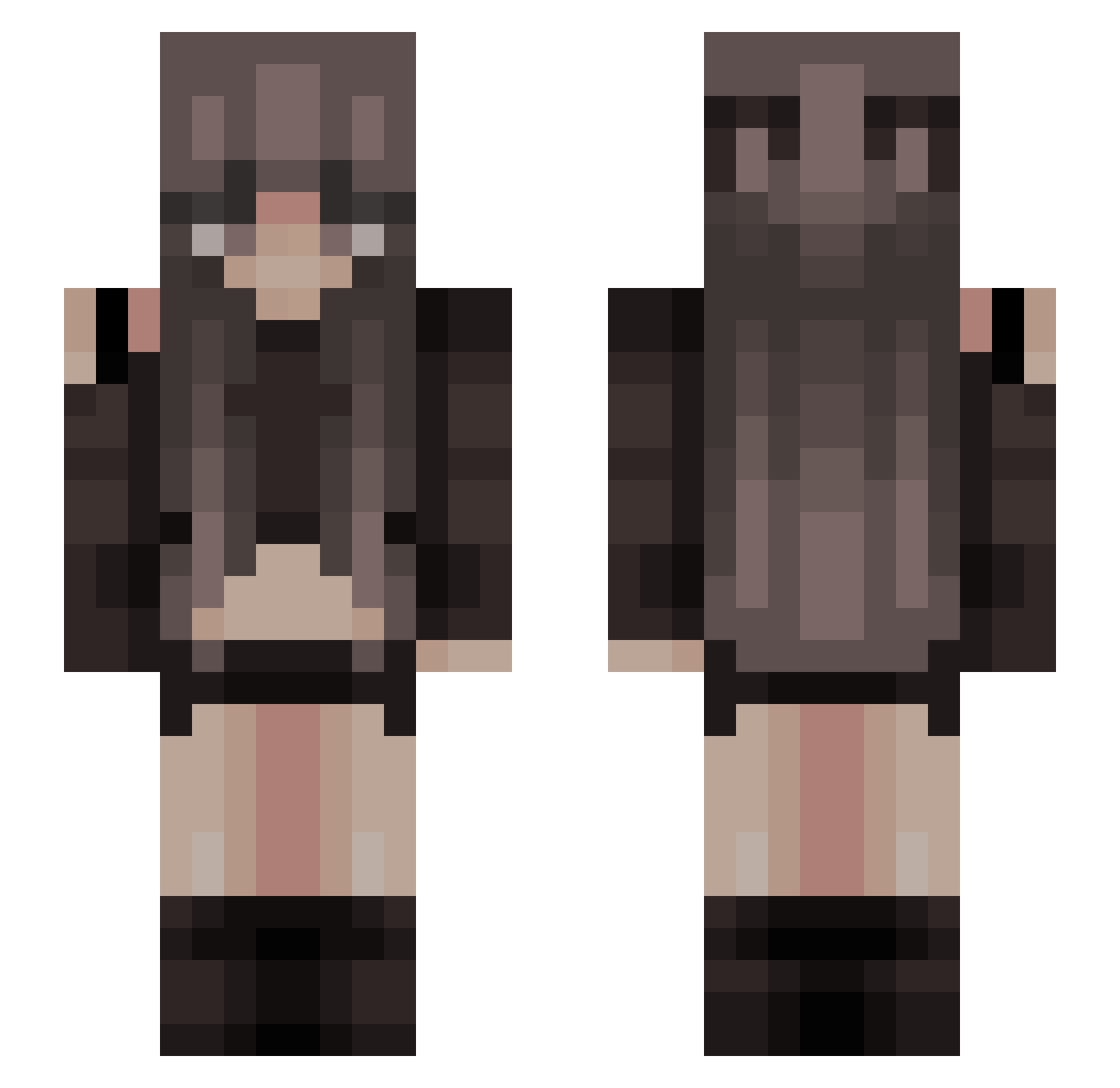 spencer738 Minecraft skin, front and back view