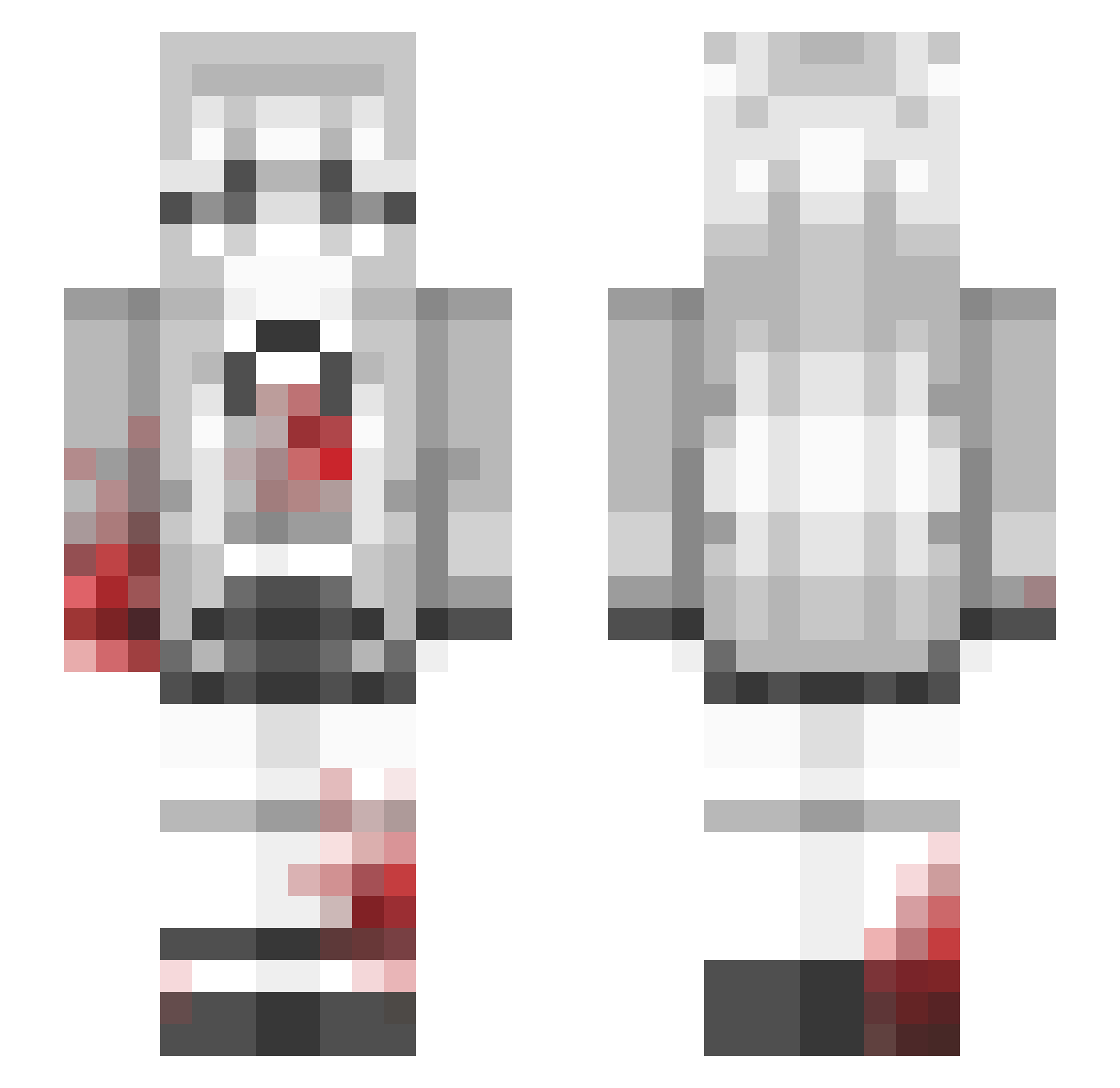 artificial_0 Minecraft skin, front and back view