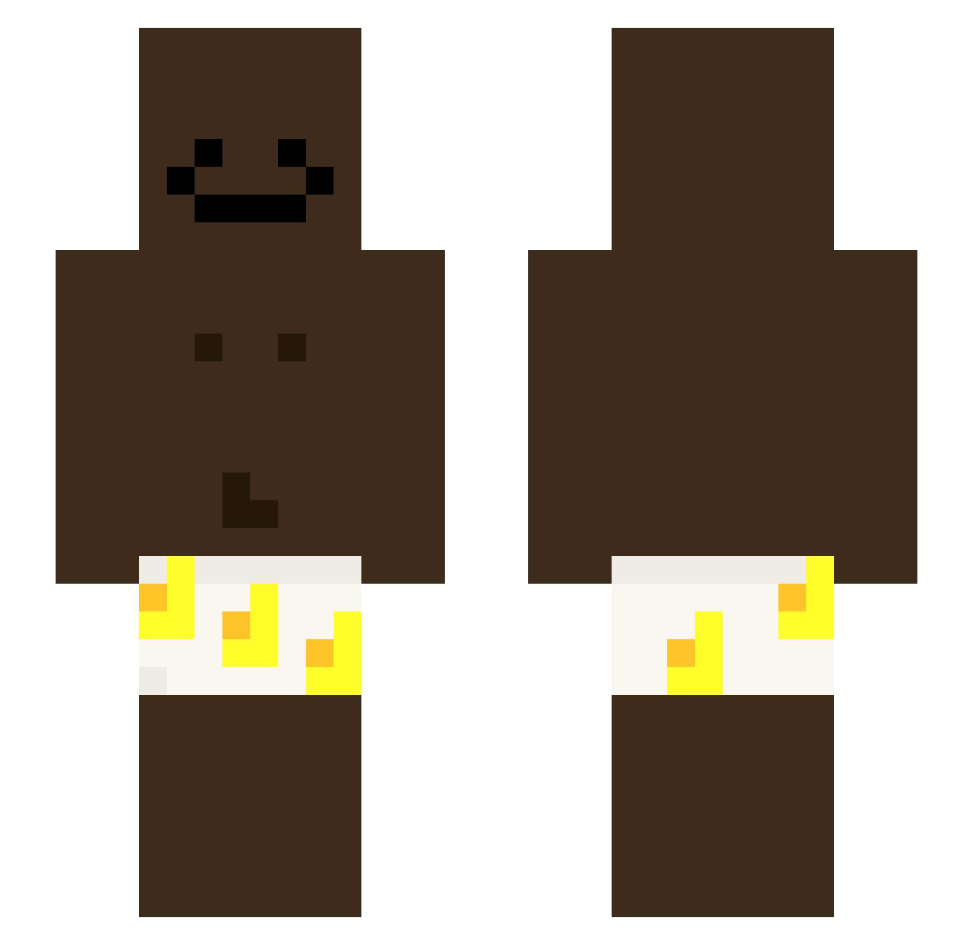 laptamakina Minecraft skin, front and back view
