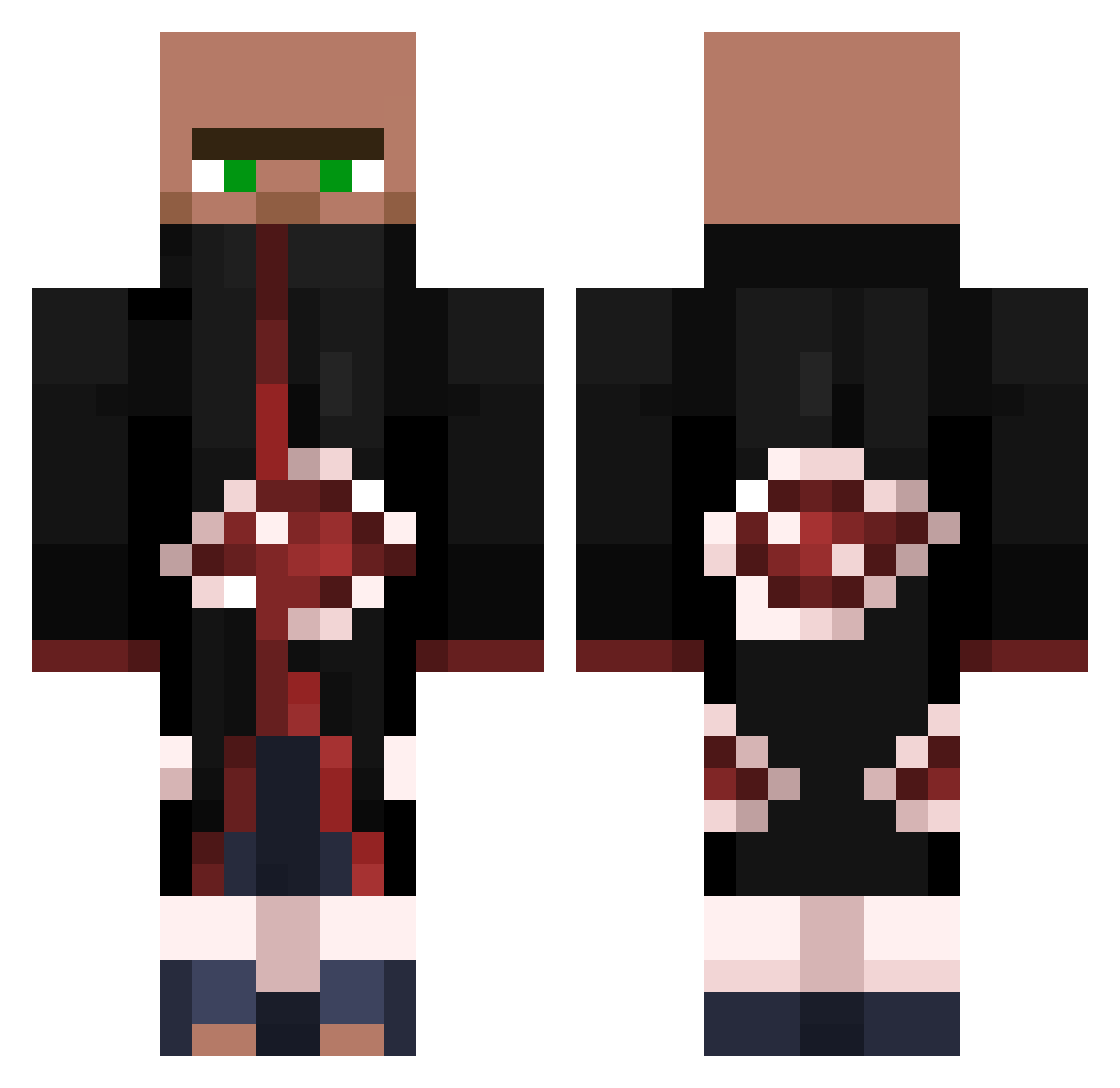 TheChosenOneGojo Minecraft skin, front and back view