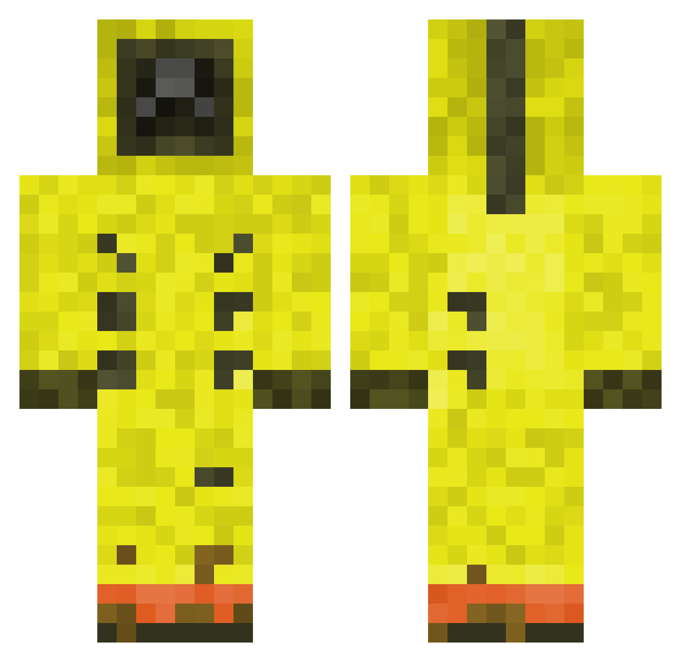 8bit_nobody Minecraft skin, front and back view