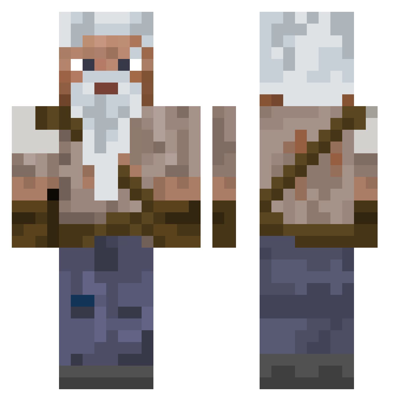 MrCooltec Minecraft skin, front and back view