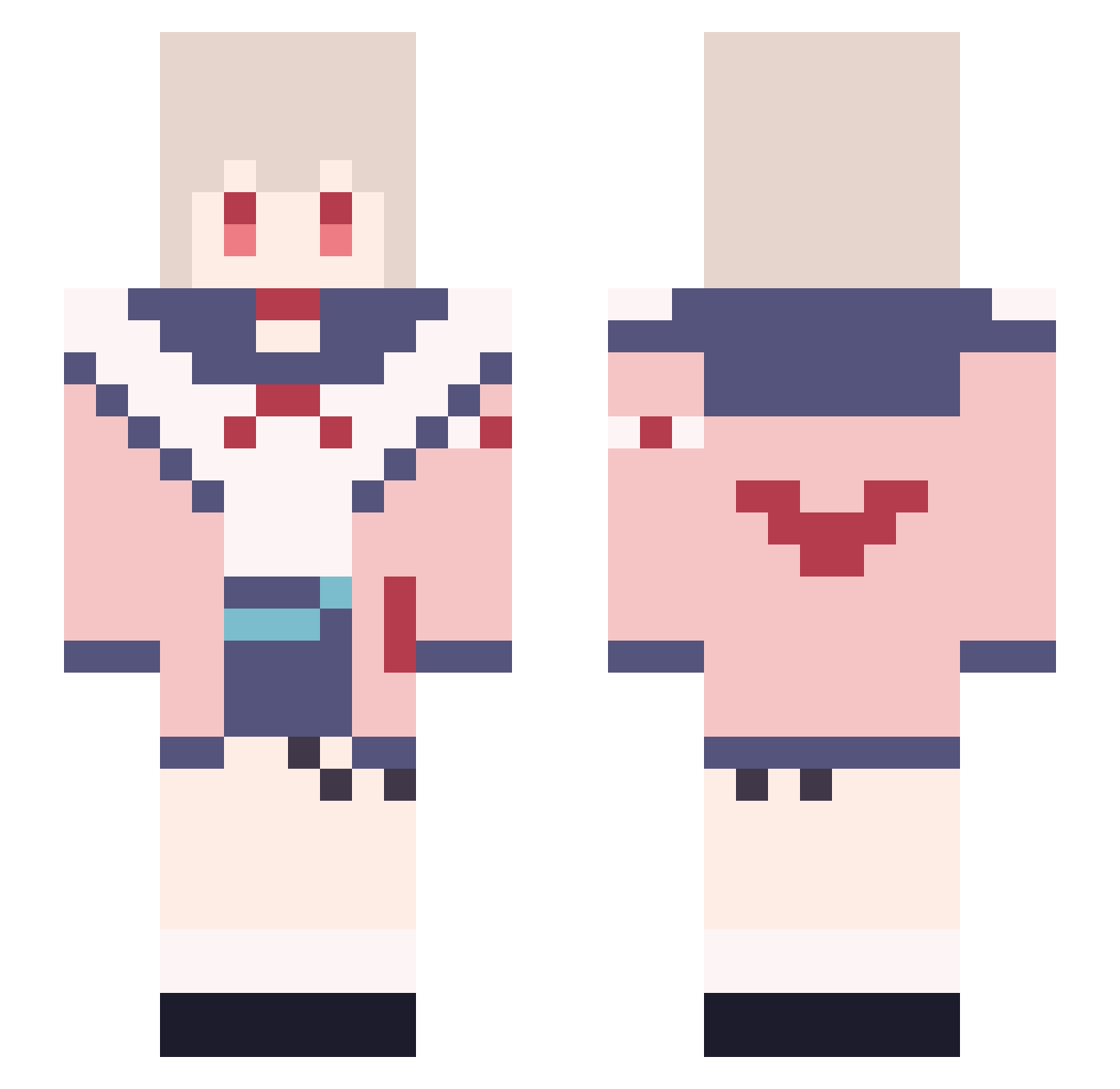macaron76 Minecraft skin, front and back view