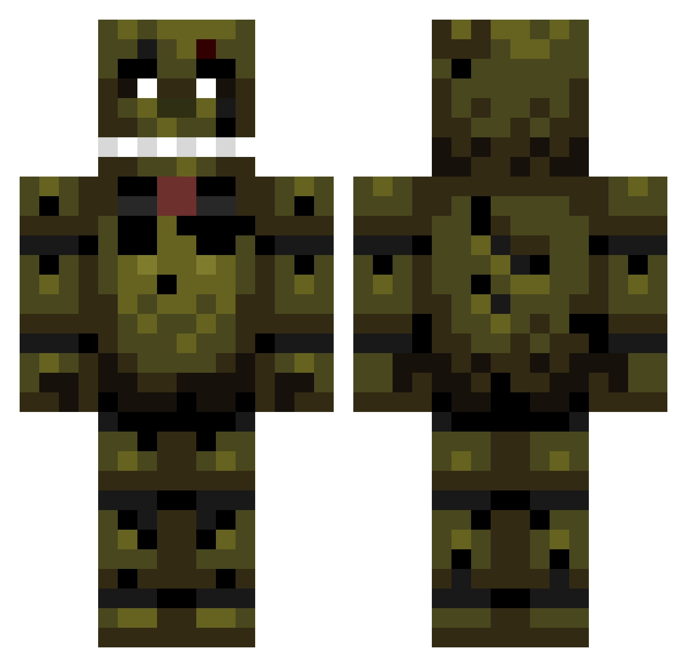 mfg Minecraft skin, front and back view