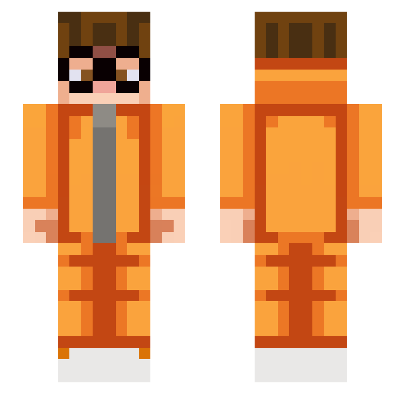 TuahTwin2 Minecraft skin, front and back view