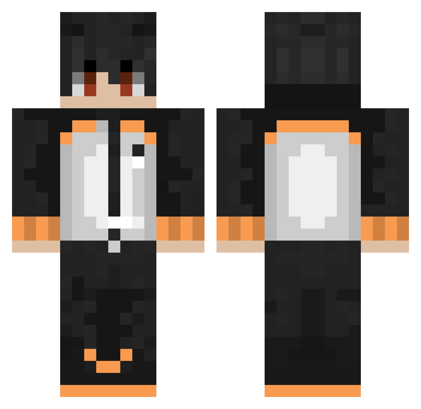 subaruFI Minecraft skin, front and back view
