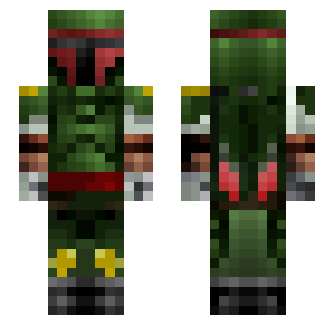 Trey_Bear Minecraft skin, front and back view