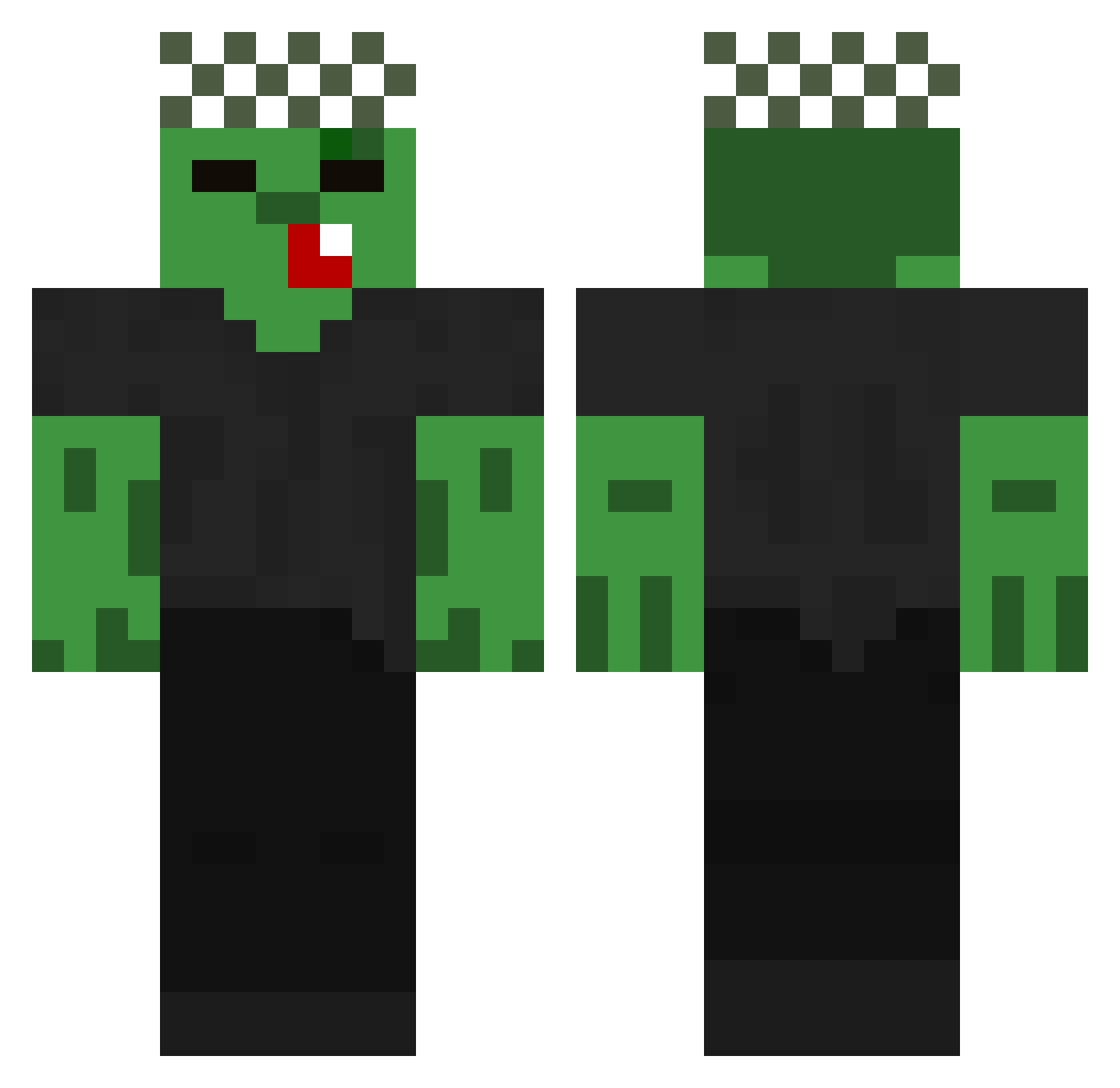 voovaa Minecraft skin, front and back view