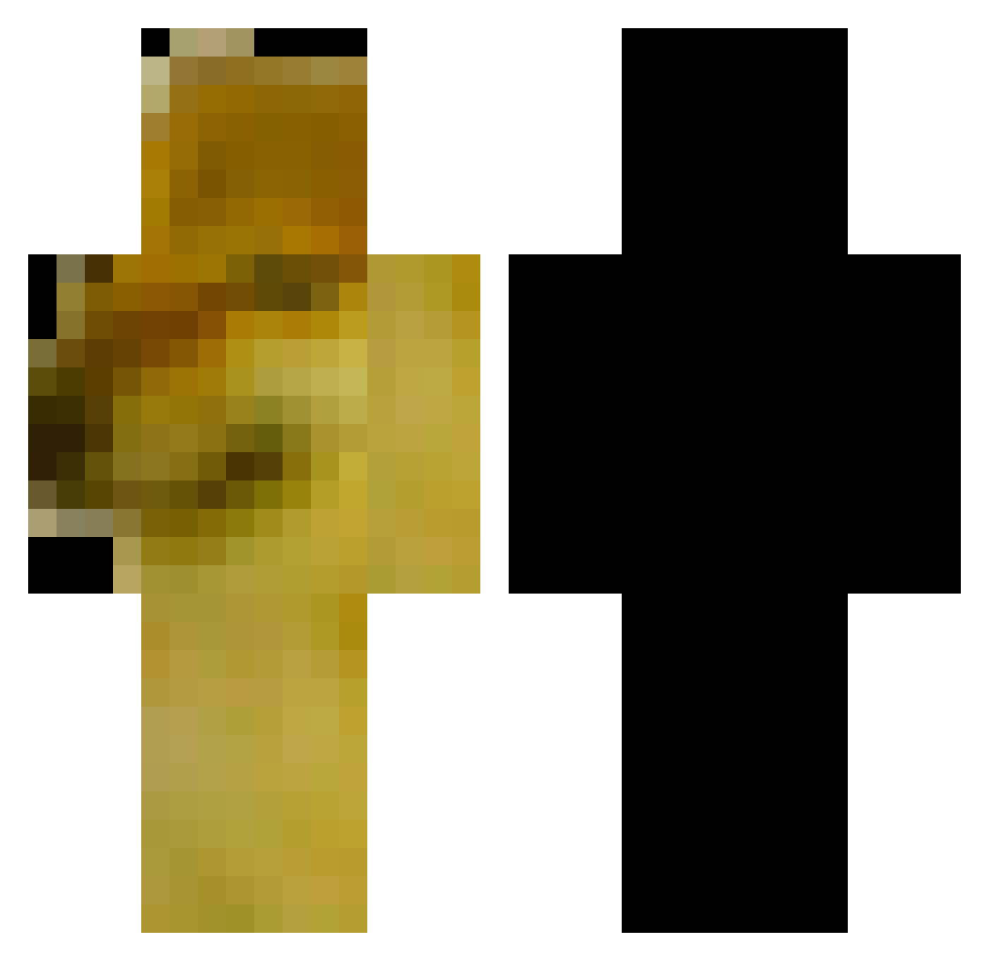 Bheems Minecraft skin, front and back view