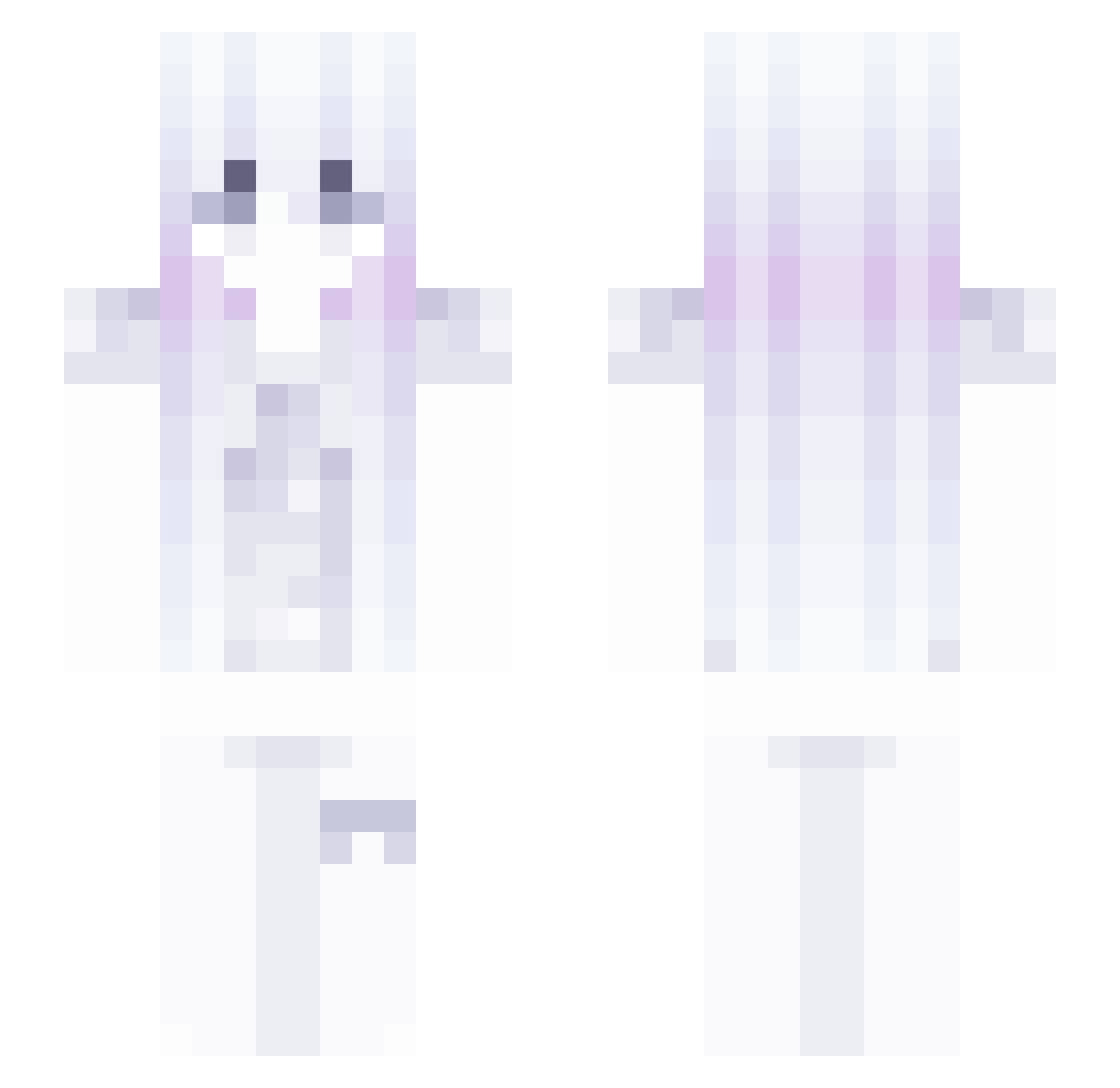 nucm Minecraft skin, front and back view