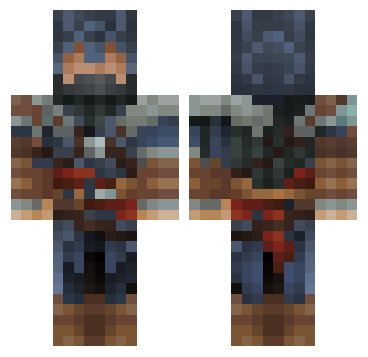 LezioGames Minecraft skin, front and back view