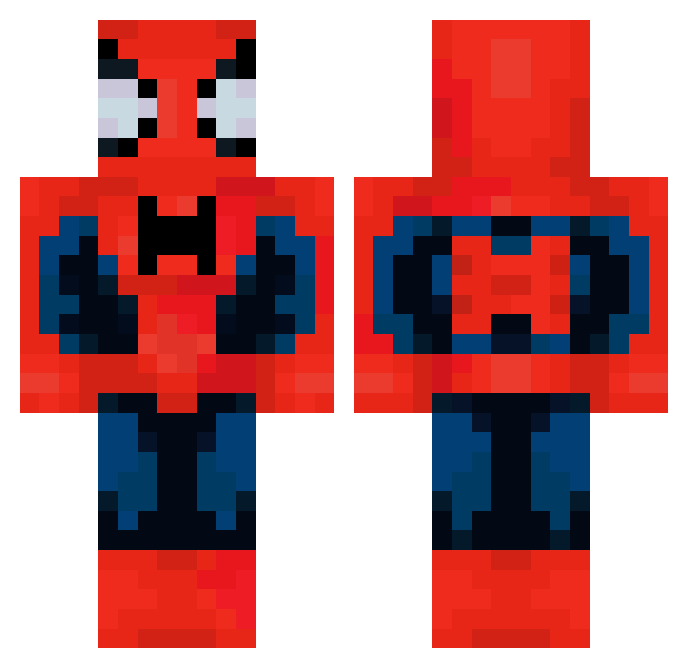 zxcshuba Minecraft skin, front and back view