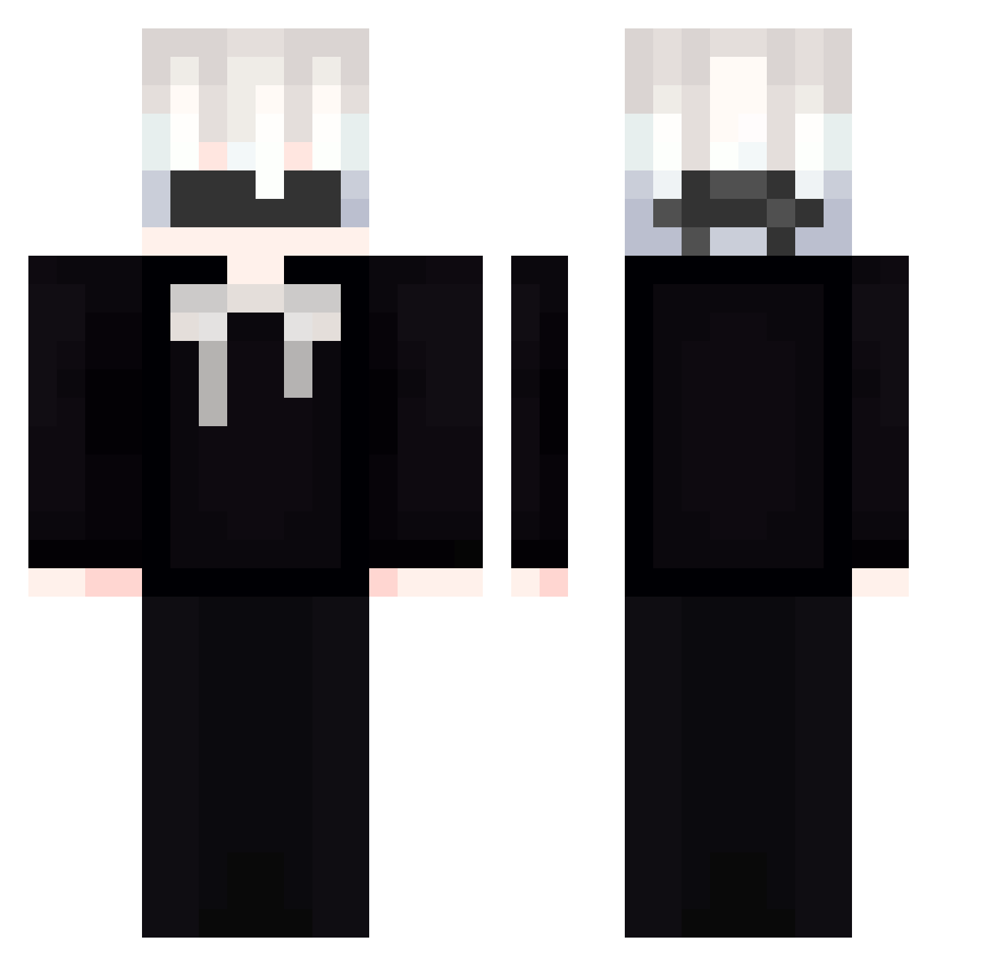 riatldbf Minecraft skin, front and back view