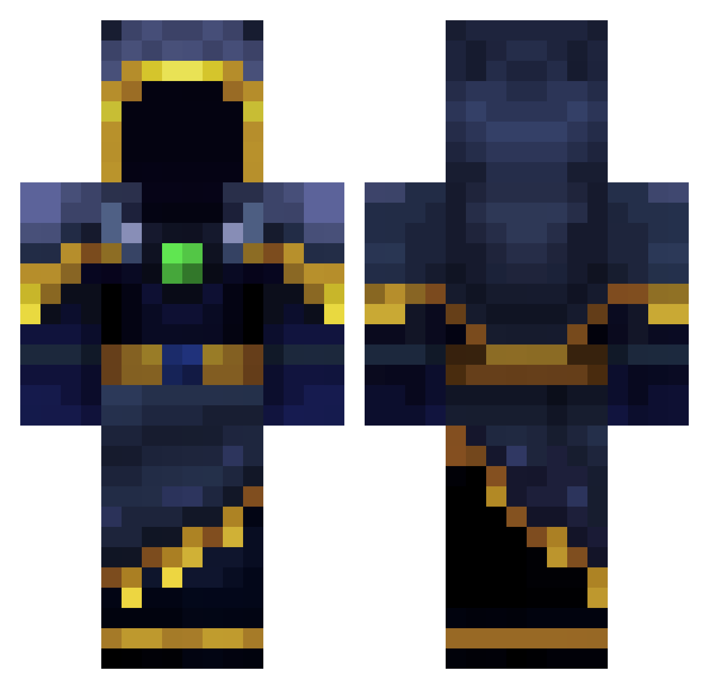 Szczurs0n Minecraft skin, front and back view