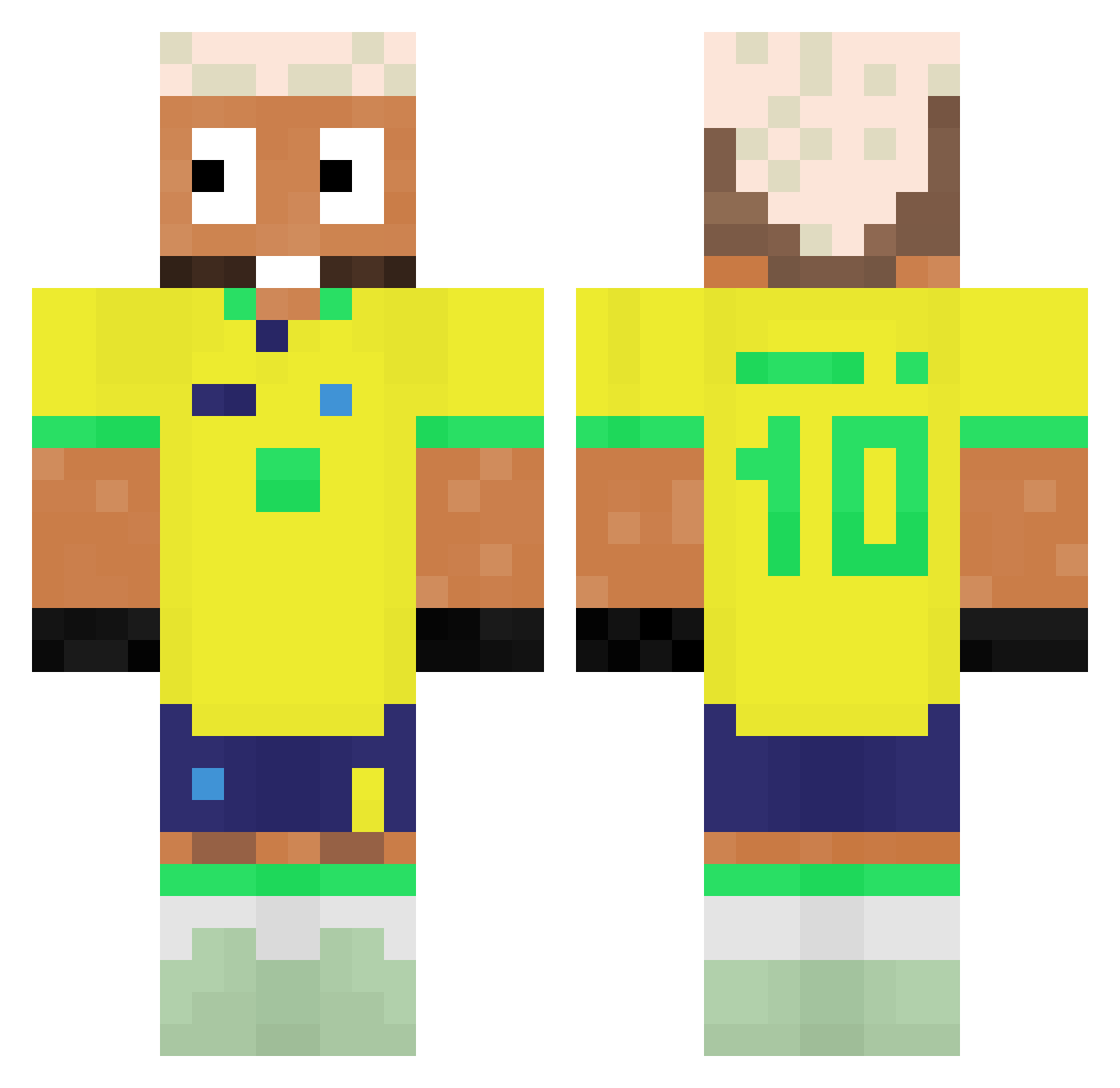 nasst Minecraft skin, front and back view