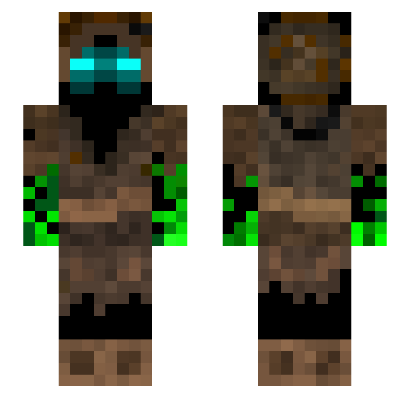 Forkboy_ Minecraft skin, front and back view