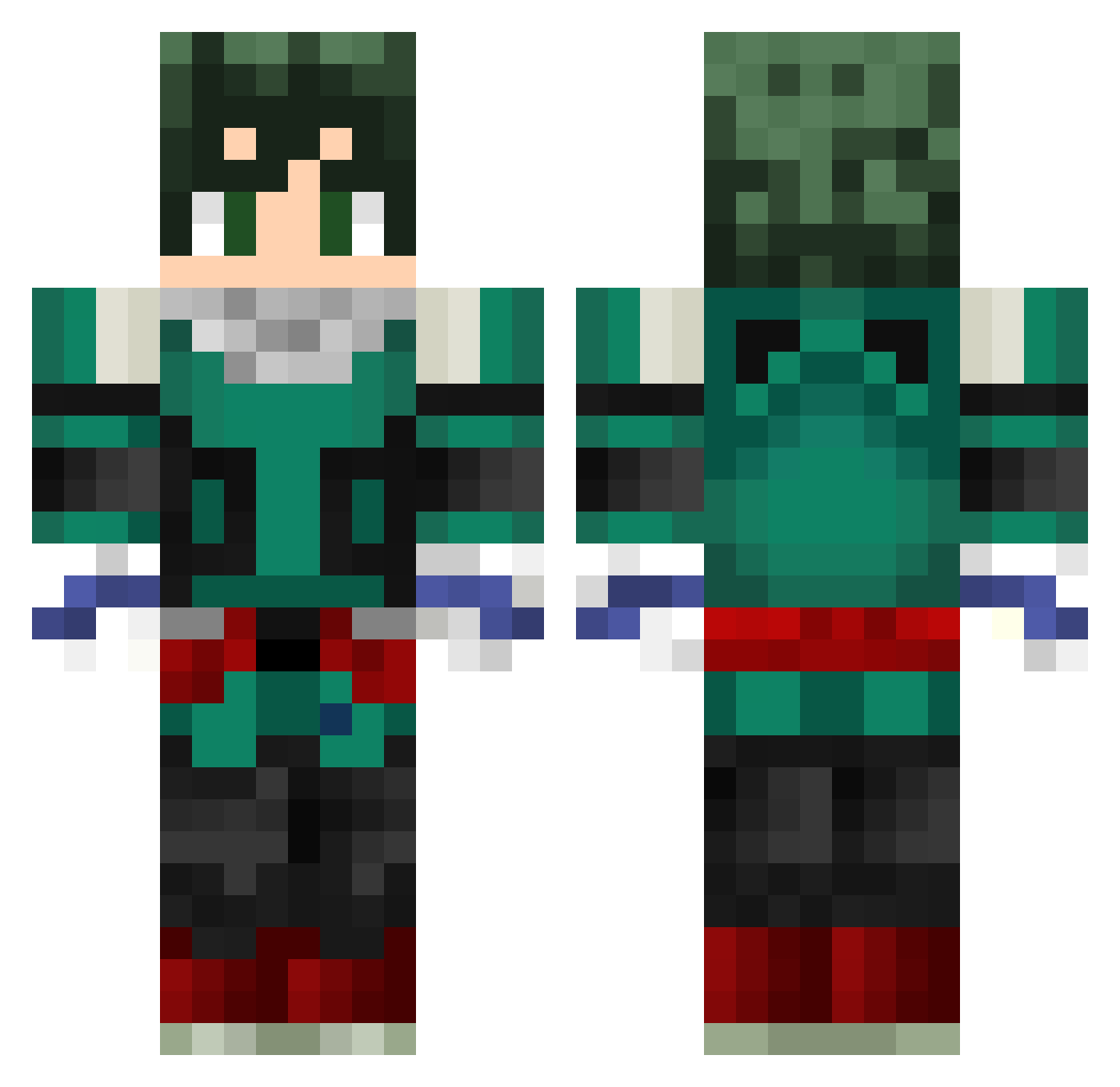 Iambically Minecraft skin, front and back view