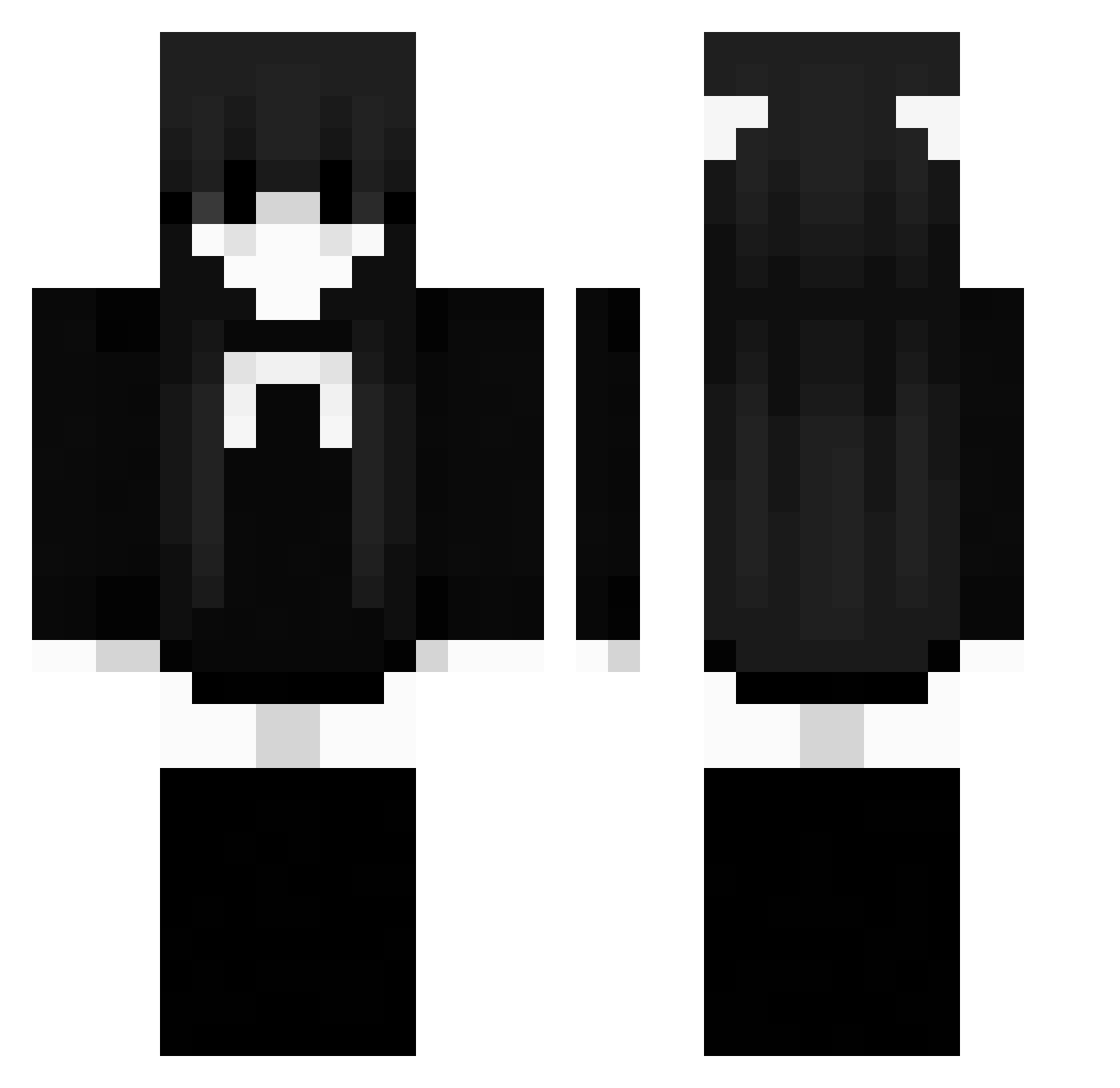 Missis_Nenefor Minecraft skin, front and back view
