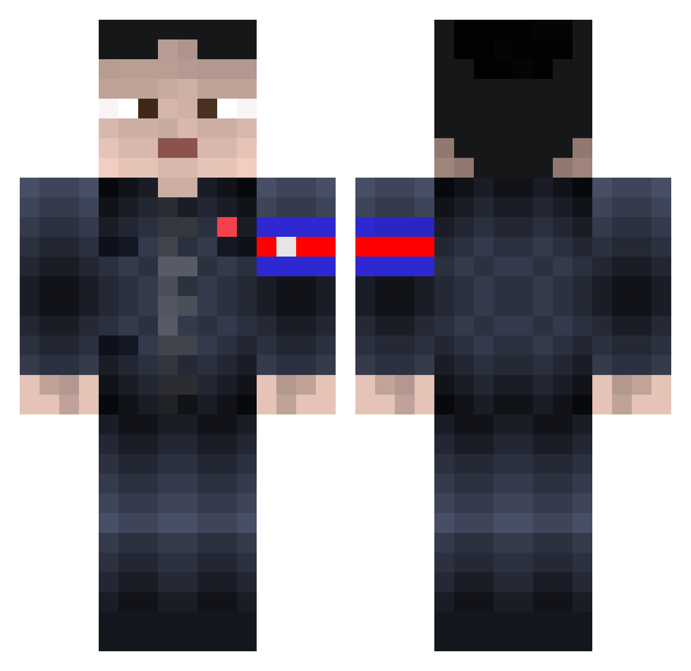 Cistoffer Minecraft skin, front and back view