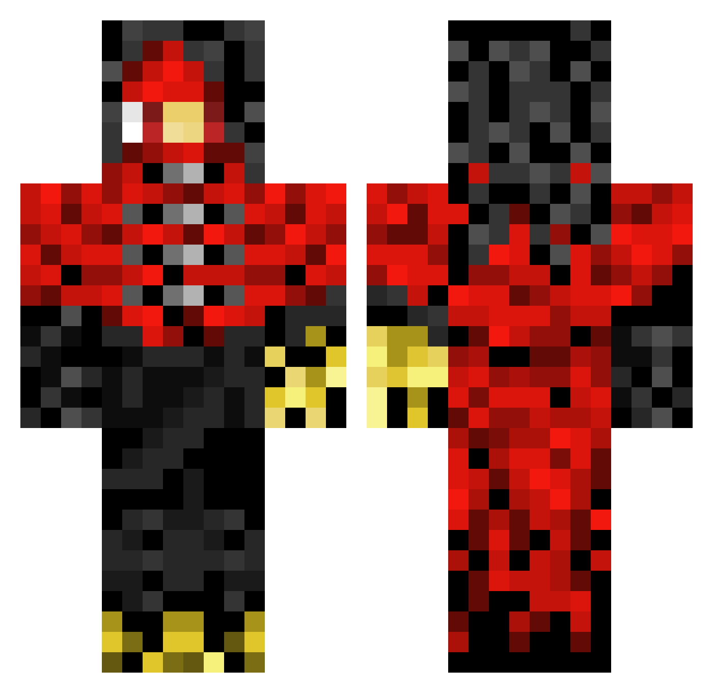 VinDaFin Minecraft skin, front and back view