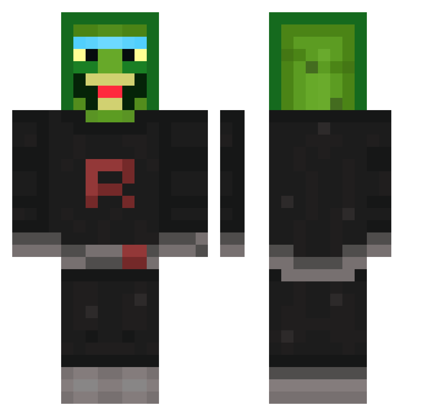 vrpoljis Minecraft skin, front and back view