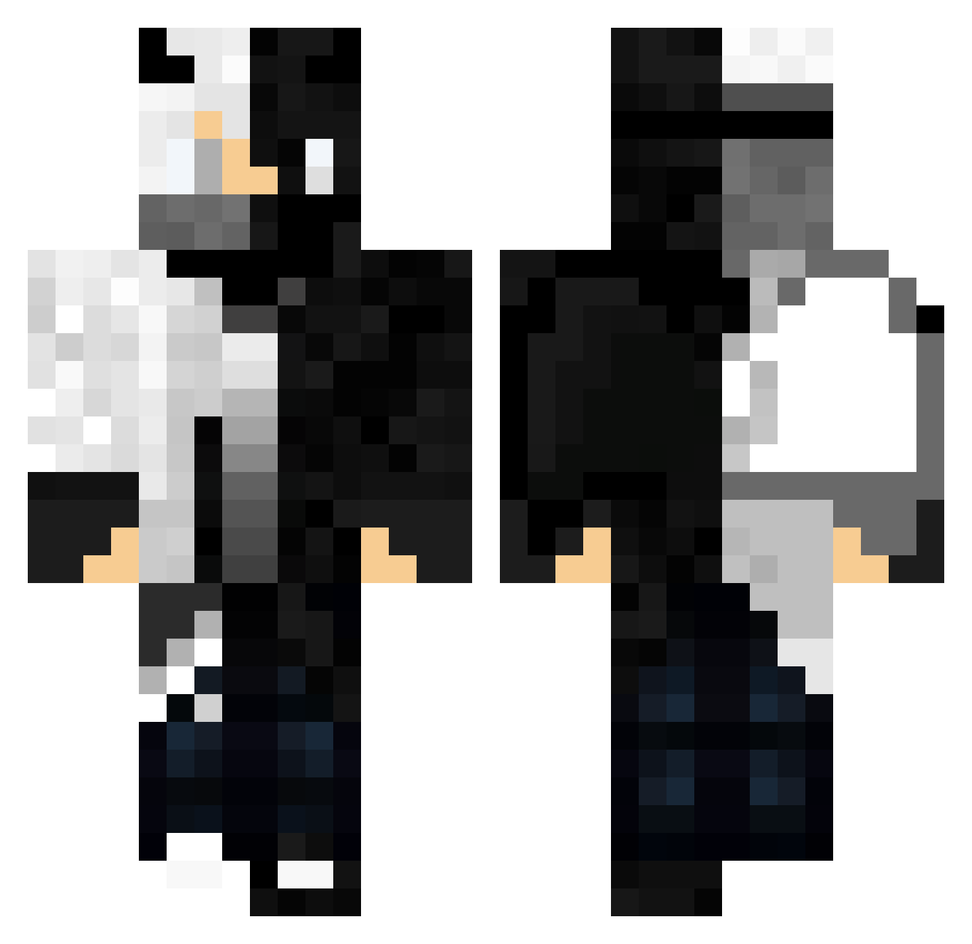ReturnOfNivlac Minecraft skin, front and back view