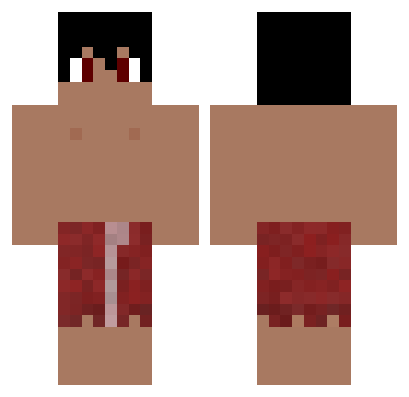 Irgal Minecraft skin, front and back view