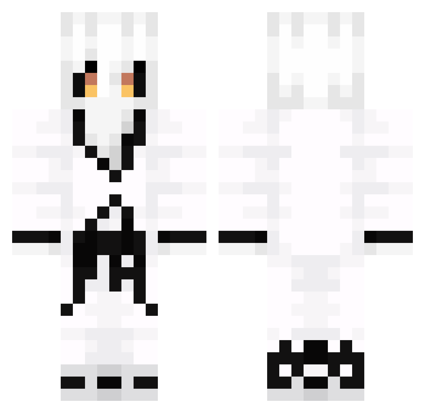 1mSh00T Minecraft skin, front and back view