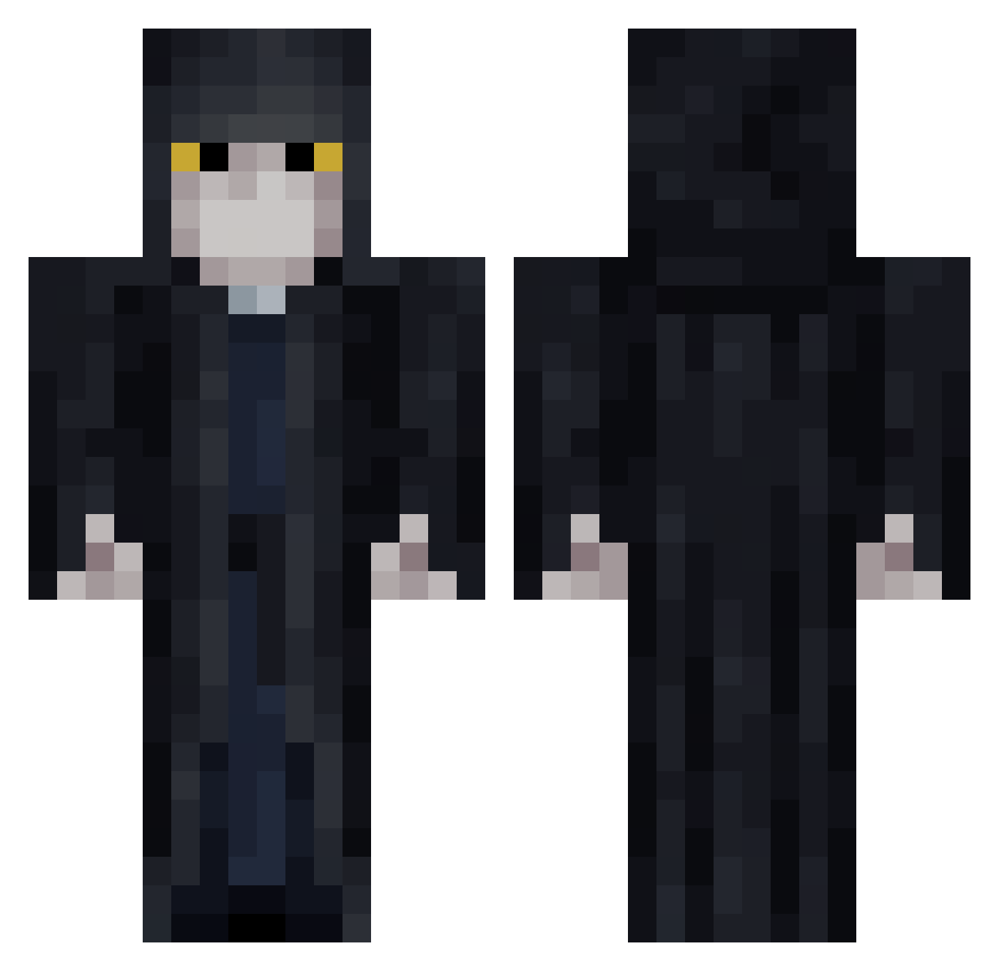 CapoSilvio Minecraft skin, front and back view