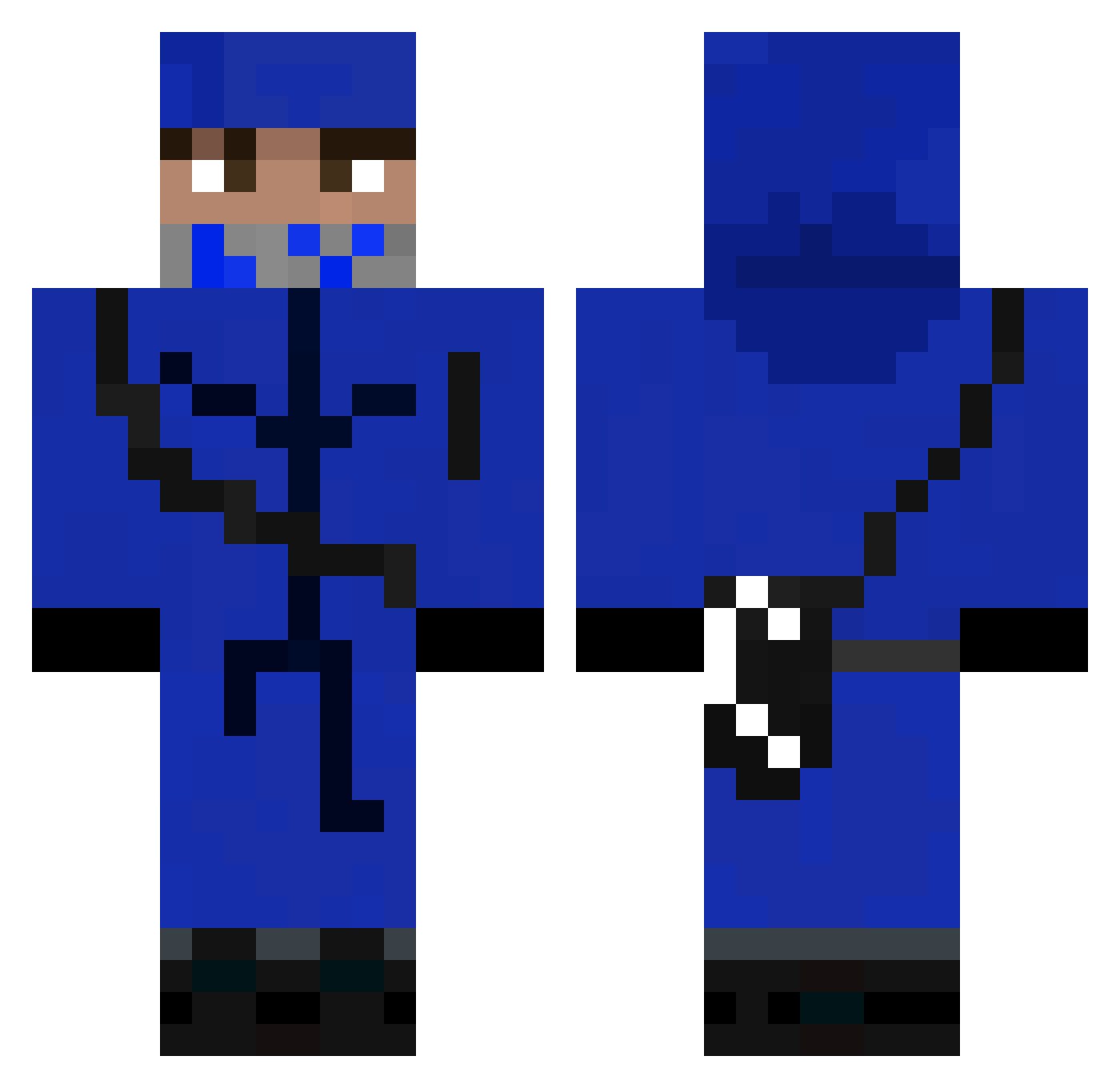 N1kemc Minecraft skin, front and back view