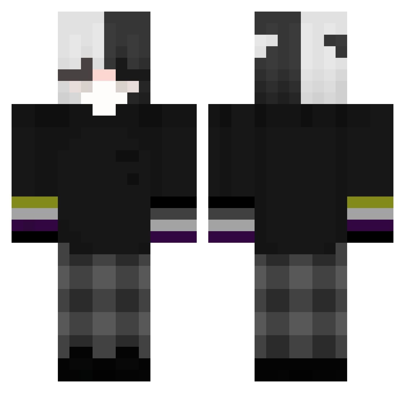 oCyqn Minecraft skin, front and back view