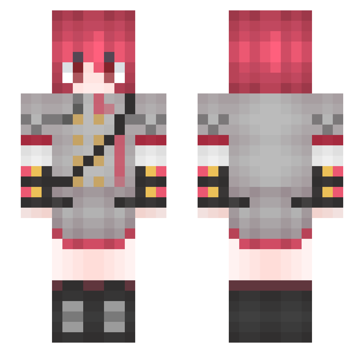 Cotesitaowo Minecraft skin, front and back view