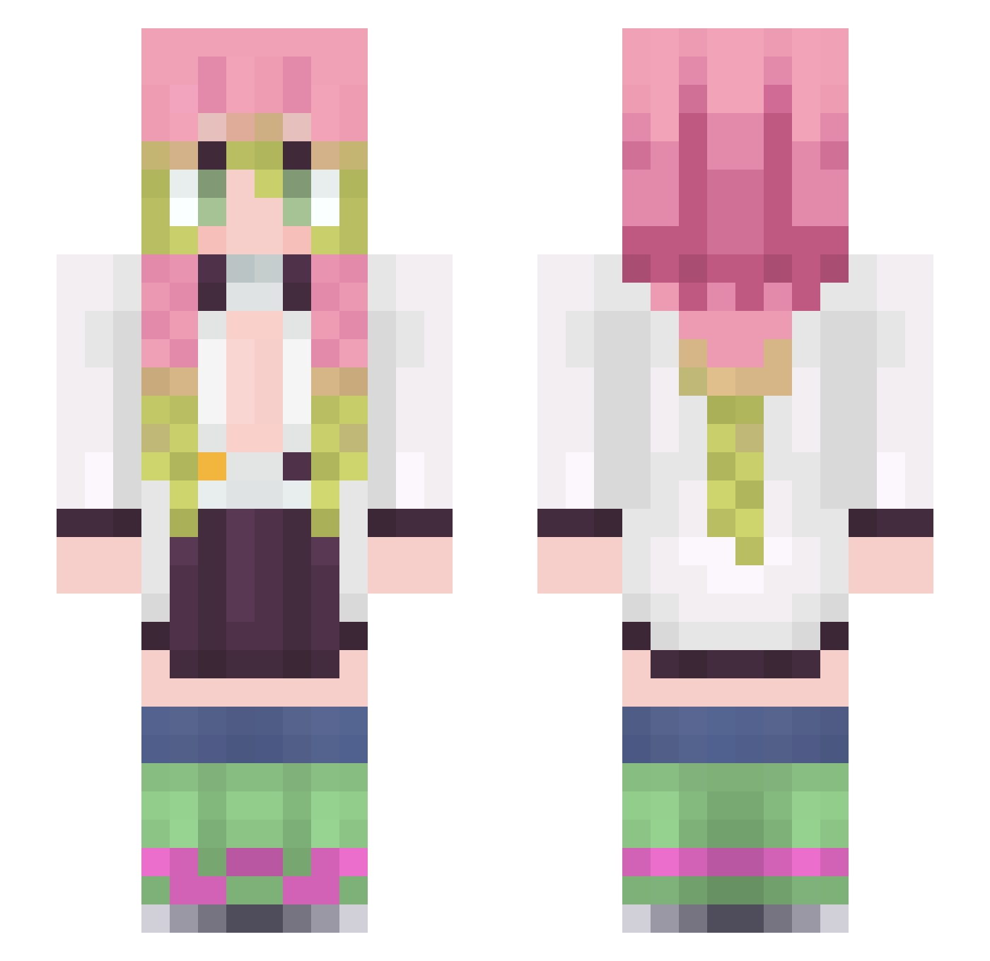 KaraZorEI Minecraft skin, front and back view