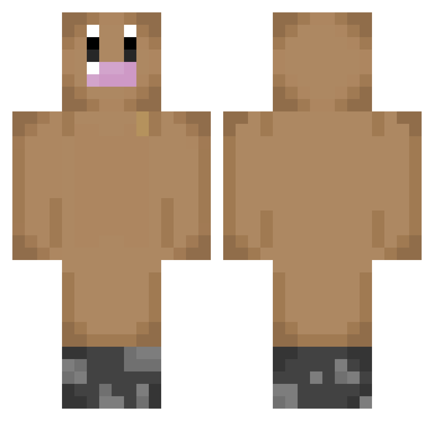 AfgelikteLoempia Minecraft skin, front and back view
