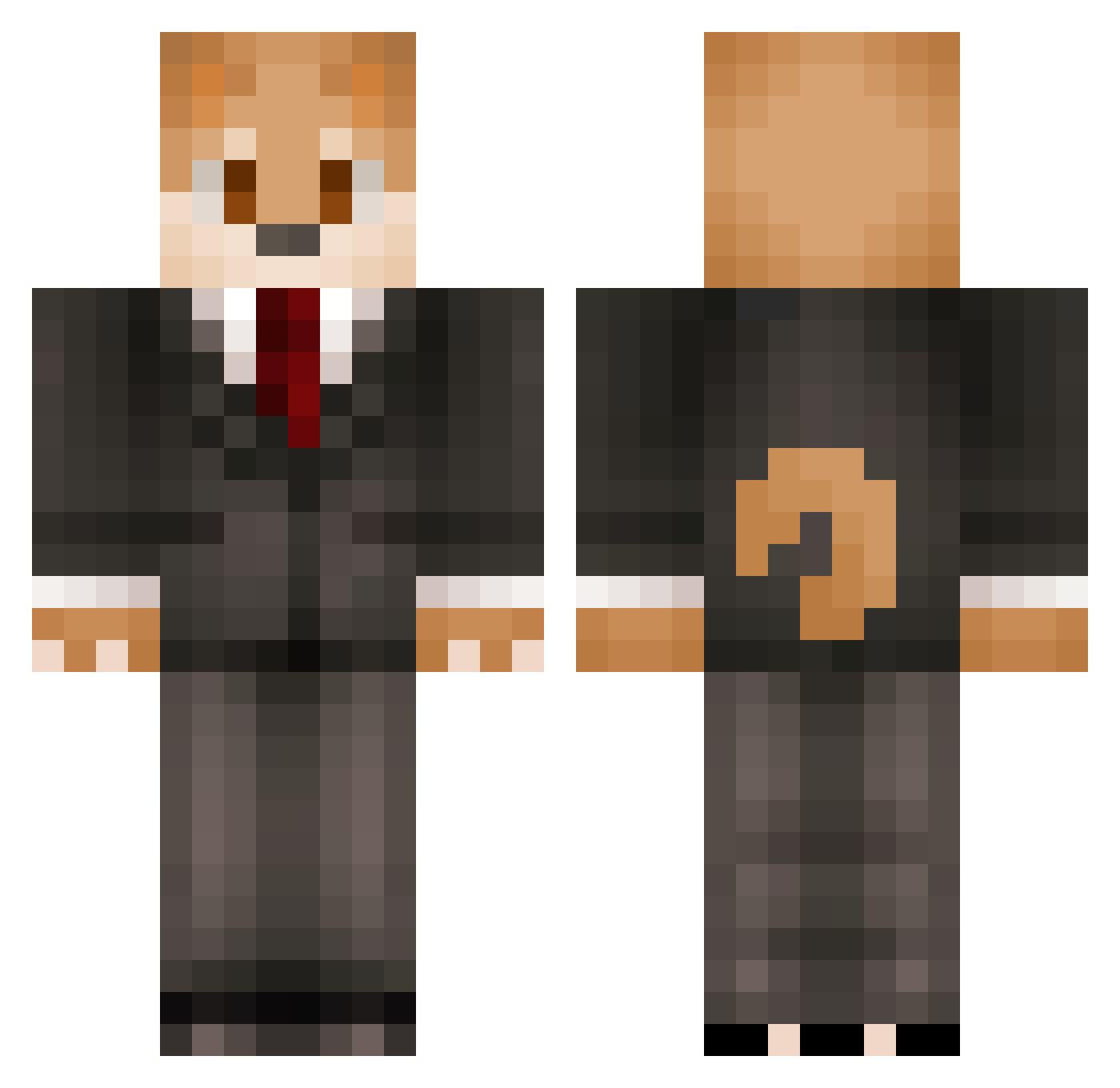 ViB_bee Minecraft skin, front and back view