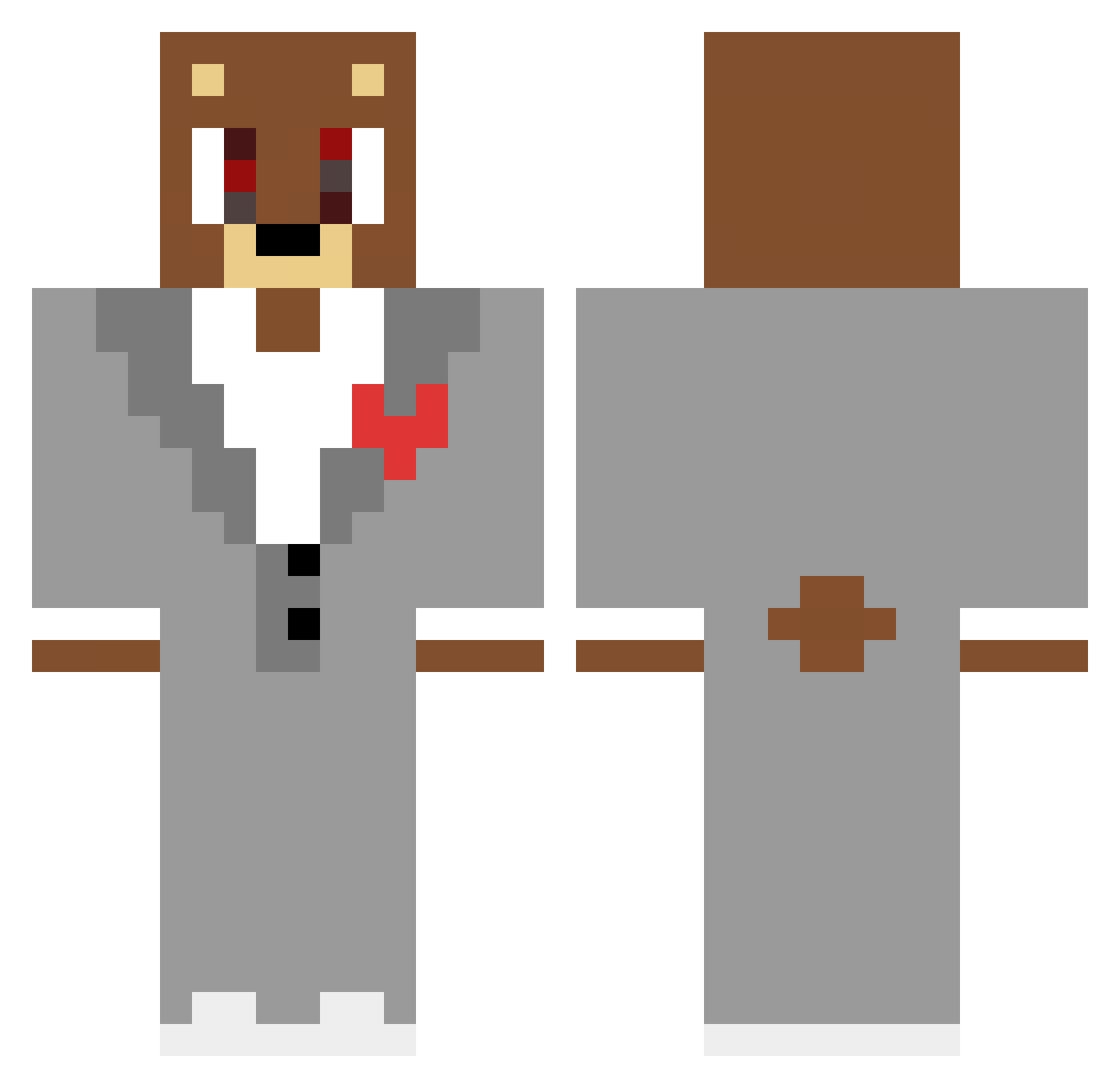 Floated3421 Minecraft skin, front and back view