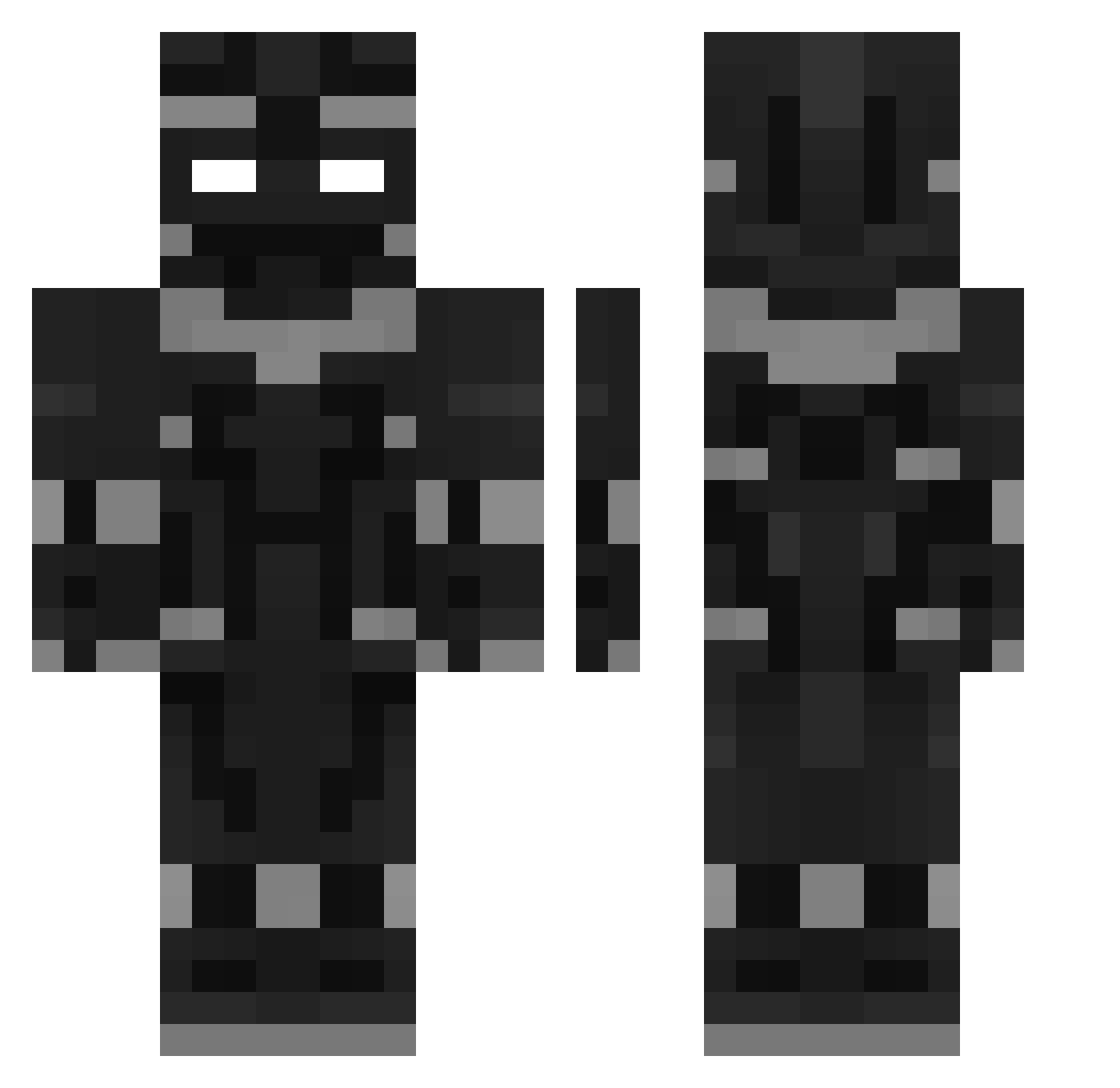 FW_Godzilla Minecraft skin, front and back view